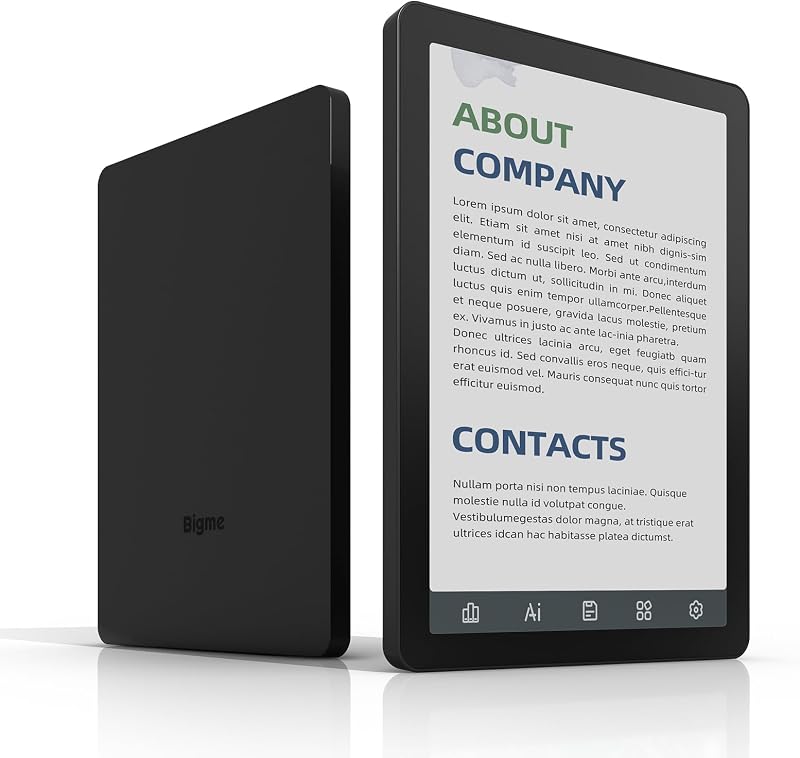 Lector de libros electrónicos en color Bigme B6, tableta de papel electrónico de 6 pulgadas, almacenamiento de 4 GB + 64 GB, Android 14, negro