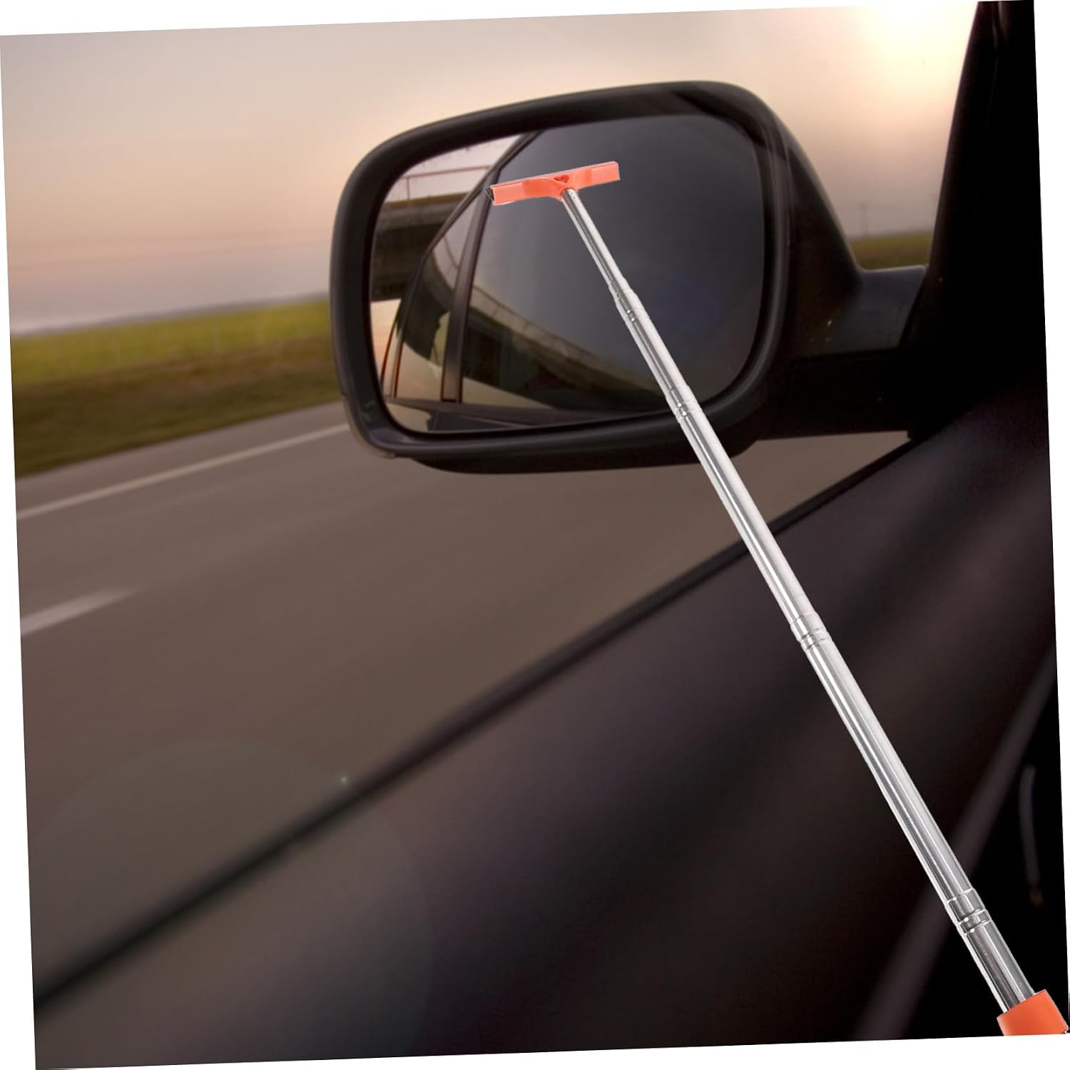 ULTECHNOVO Car Mirror Squeegee Retractable Wiper Universal Automotive Supply Windshield Cleaning Tool
