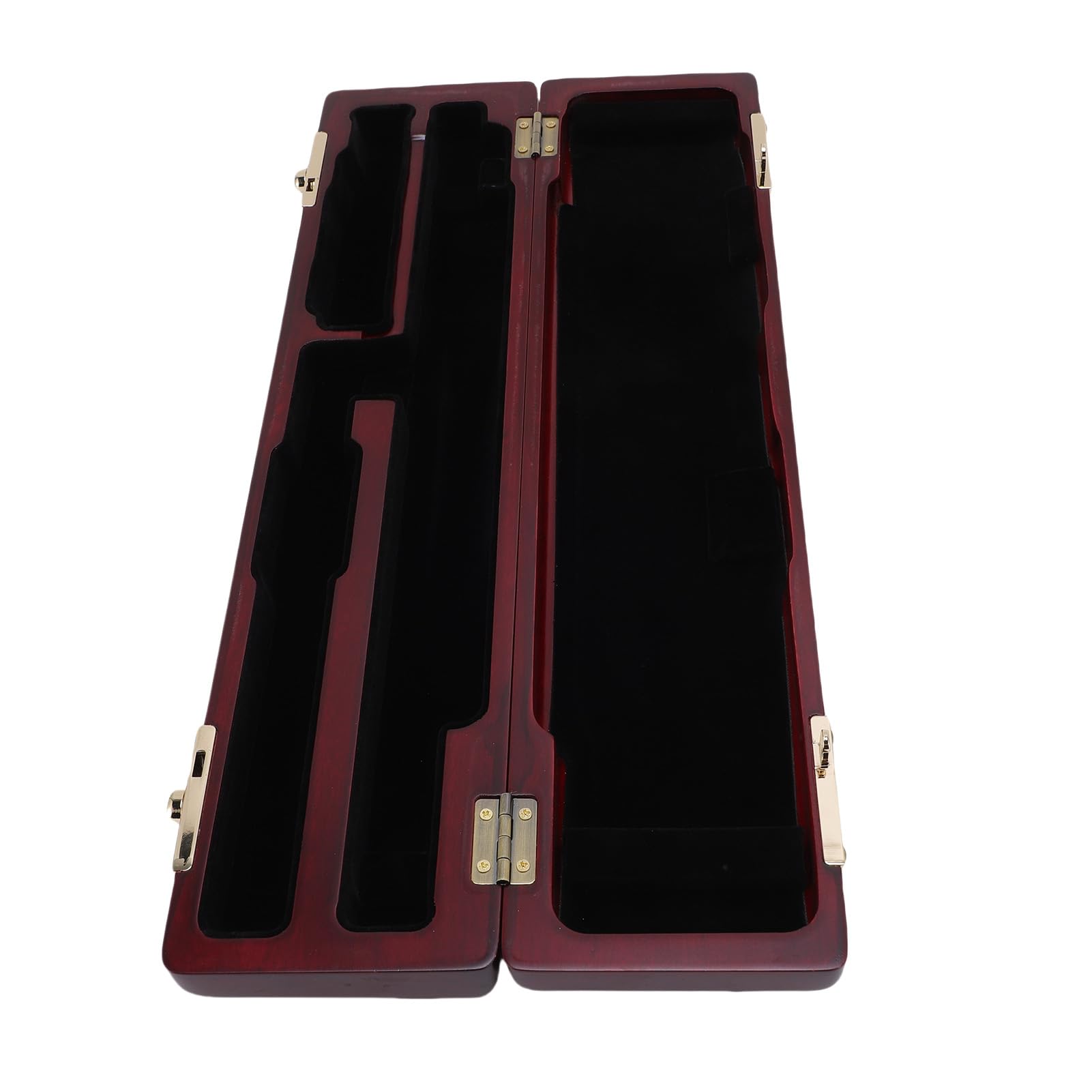 Walfront Estuche para Flauta de 17 Agujeros, Caja Protectora para Flauta de 16 Agujeros, Contenedor de Almacenamiento de Madera para, Material de Palisandro con Forro de Terciopelo
