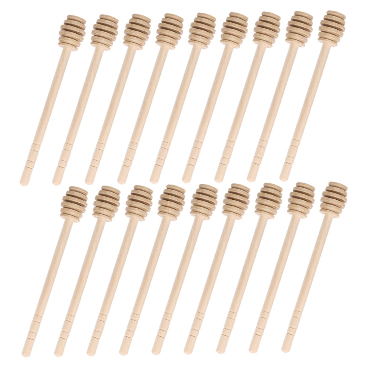 Zerodeko 20pcs Wooden Honey Stirrer Sticks Ergonomic Mixing Rods for Honey Jam Coffee Milk Compact Portable Kitchen Tool for Effortless Beverage Preparation