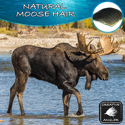 Creative Angler Moose Hair To Make Flies For Fly Fishing - Fly Fishing Accessories - Naturally Colored - Fly Fishing Equipment For Fly Fishing Hooks - Great For Any Fishing Tackle Box #TOP2