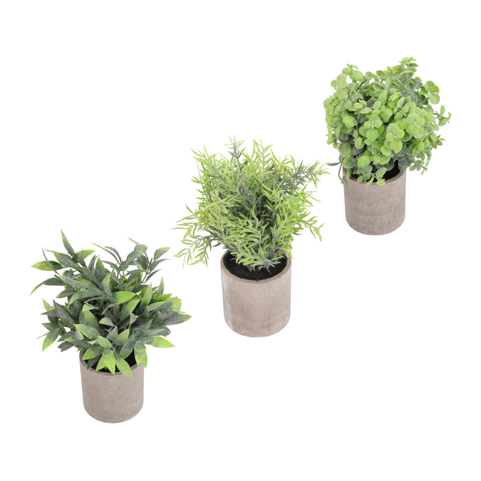 IMIKEYA 3pezzi Artificiali Decorazioni Realistiche Per Scrivania e Casa Eucalyptus e