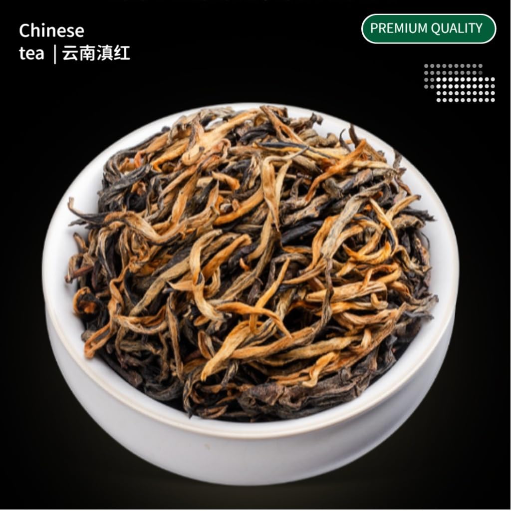 Czarna Herbata Yunnan Dianhong | Słodki Smak Miodowy Zapach | Chińska Herbata Luźna Liściasta | Idealny dla Miłośników Herbaty 500g / 17,64oz