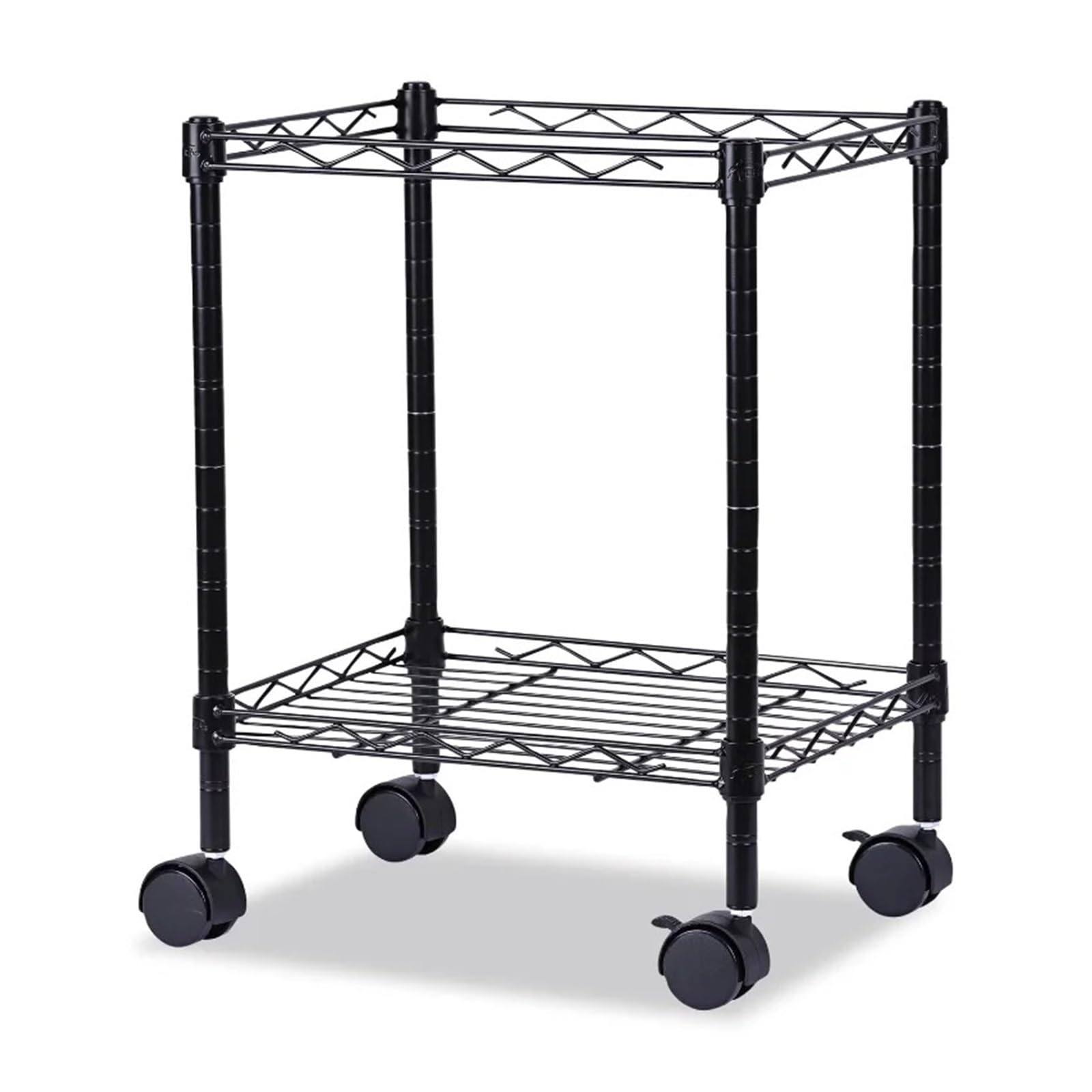 Multifunktionaler Küchenwagen, kompakter Ablagewagen, Metall, 38,7 cm x 31,4 cm x 53,3 cm, schwarzer Kücheninseltisch, Rollwagen