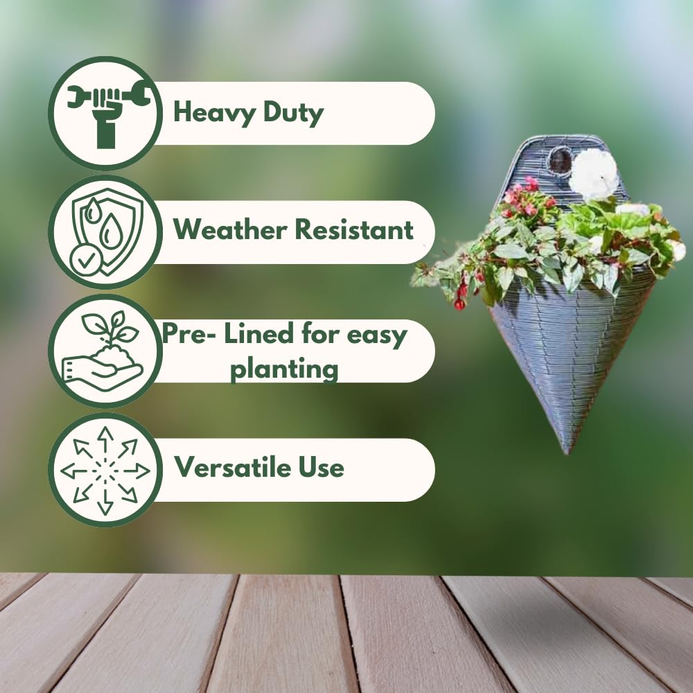 Lot De 4 Jardinières VOLCANIA 98L Gris Anthracite