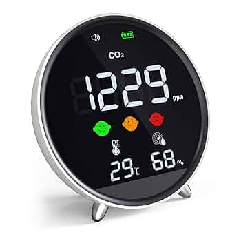 二酸化炭素濃度測定器 NDIR方式 温度/湿度測定機能付き 警報アラーム Amazon.co.jp: CO2 測定器 二酸化炭素濃度計 NDIR方式 co2