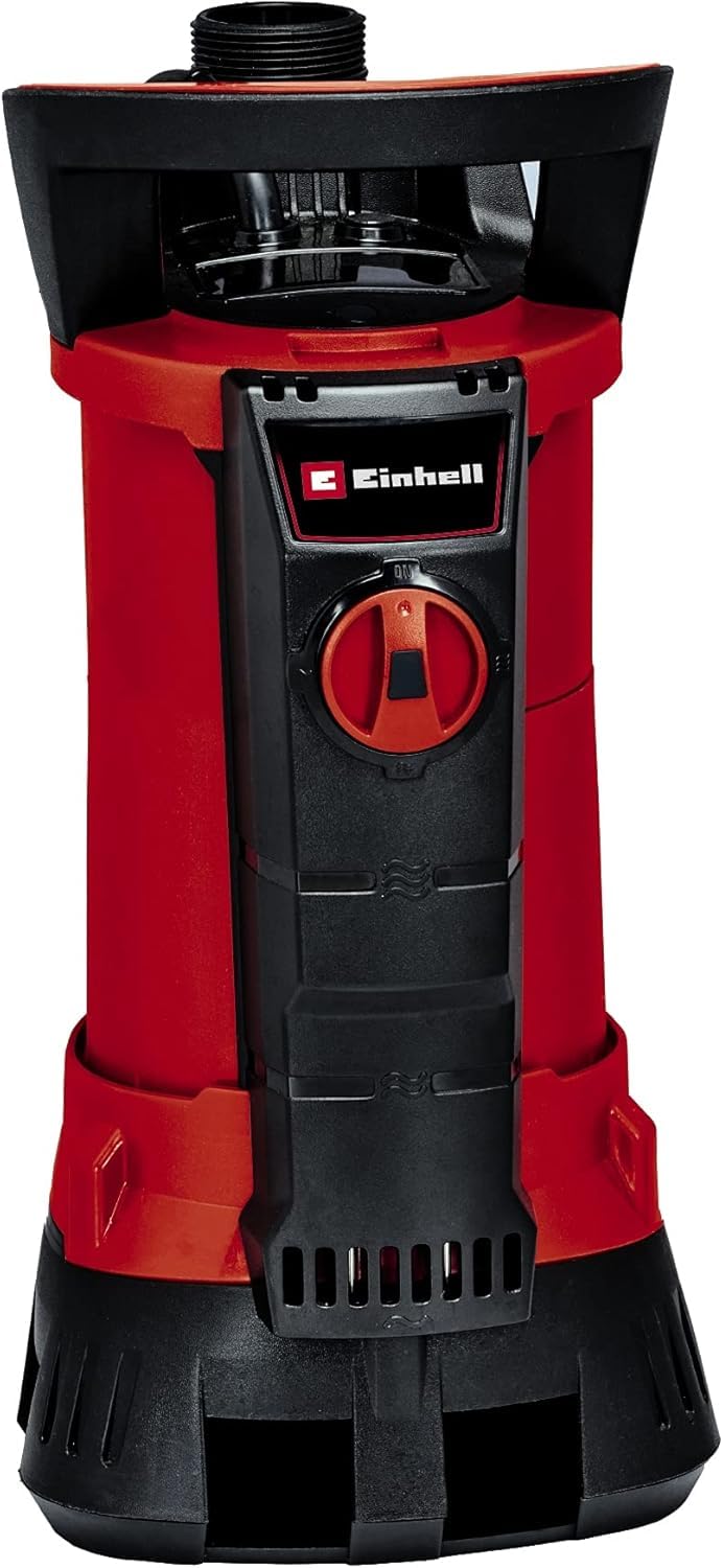 Einhell GE-DP 6935 A ECO Pompa a immersione acque scure(690 W, portata max. 17500 L/h, prevalenza 9 m, immersione max 8 m, corpi estranei fino a 35 mm, Aquasensor, incl. attacco universale)