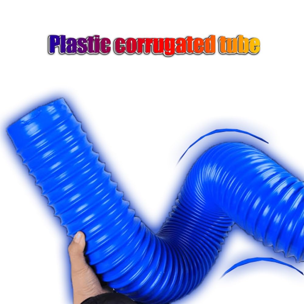 Tubo flessibile per la raccolta delle polveri, tubo flessibile in PVC con morsetti, 6,5 '- 10' per la lavorazione del legno, tubo vuoto compatto per negozio per una rimozione efficiente della polvere