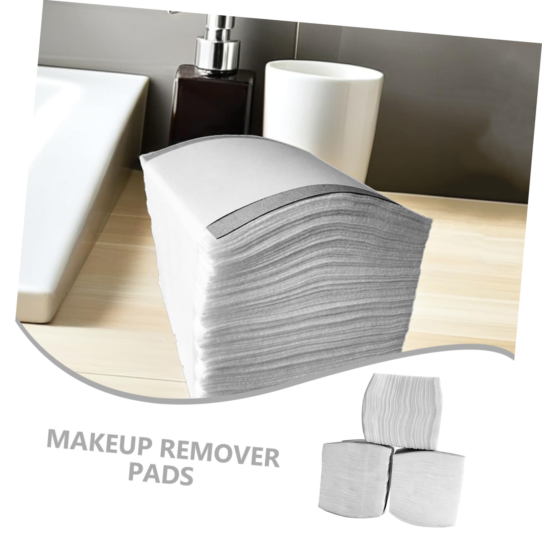 SHERCHPRY Panni Struccanti Non Tessuto Pieghevoli, 300 Pezzi, Morbidi e Lavabili per Cura della Pelle, per Rimozione Make-up Viso Quotidiana