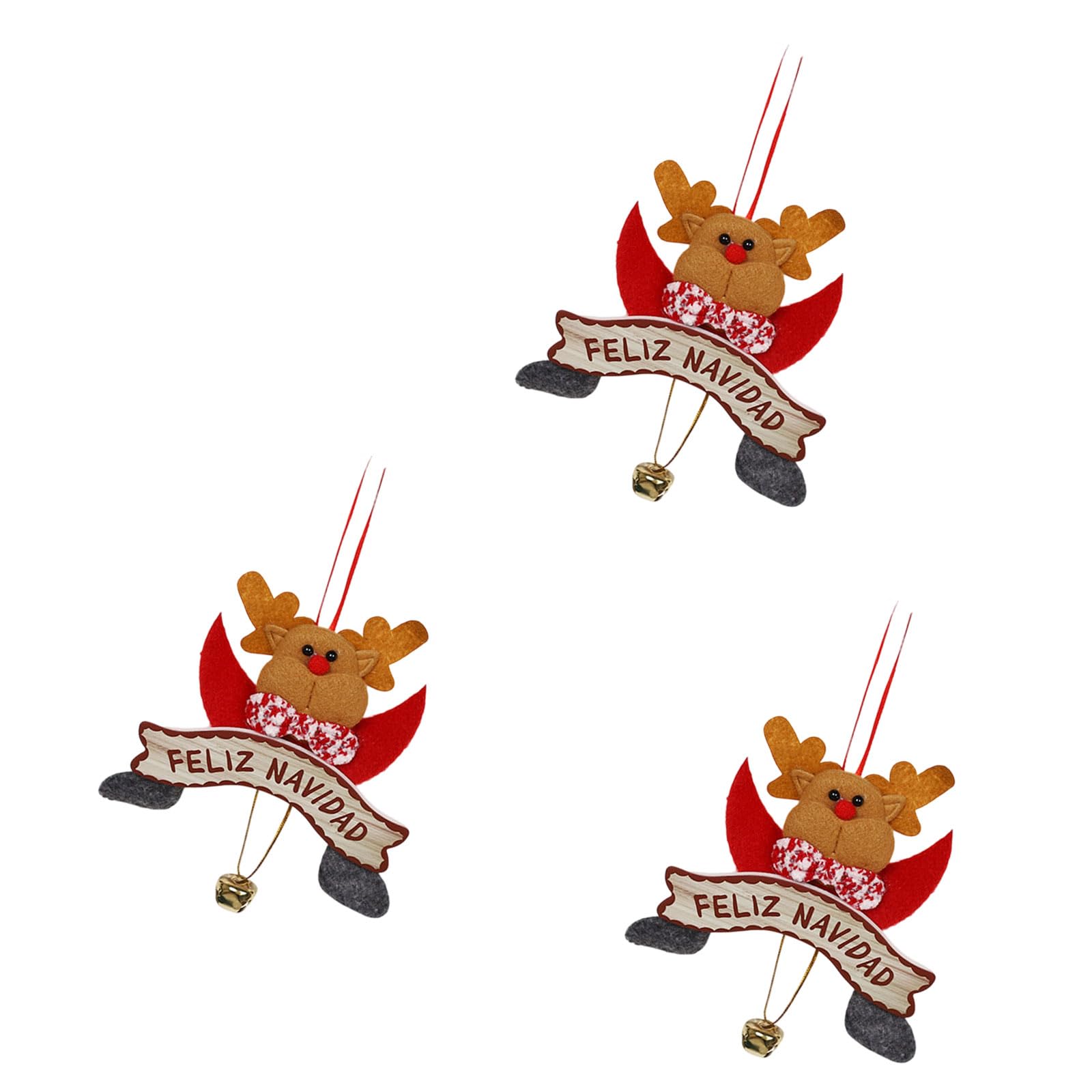 Buxuaaaa B Uxuaaaa 3 Pcs Santa Christmas Tree Decorations With Ells Hanging Ornaments For Home Indoor Outdoor Holiday Party Santa Pendant Christmas Ells Hanging Ornaments