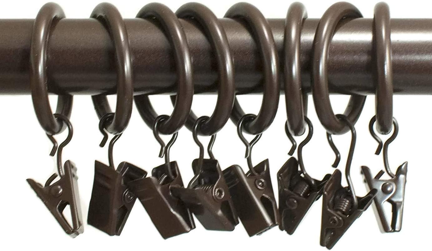 Amazon.com: Urbanest Set of 40 Metal Curtain Drapery Clip Rings 1 Inch ...