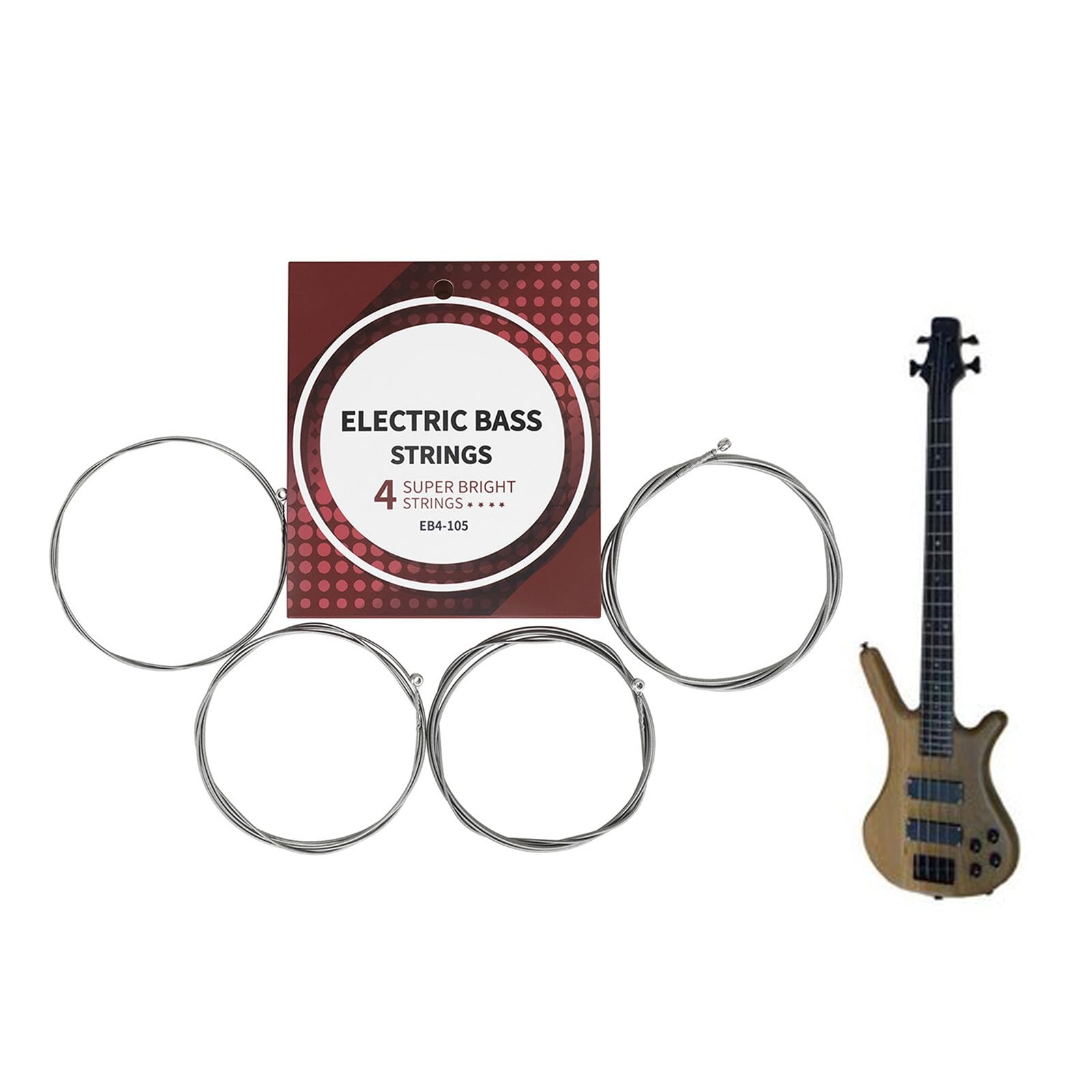 Electric Bass Guitar Strings Replacement 4/5-String Bass Bright String Stable Sound Hexagonal Carbon Steel Bass Strings