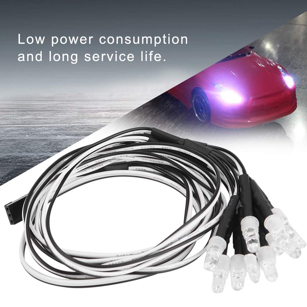 RC Auto LED Beleuchtung Set - 8 Stück 5mm Lichter Für Scheinwerfer & Rückleuchten