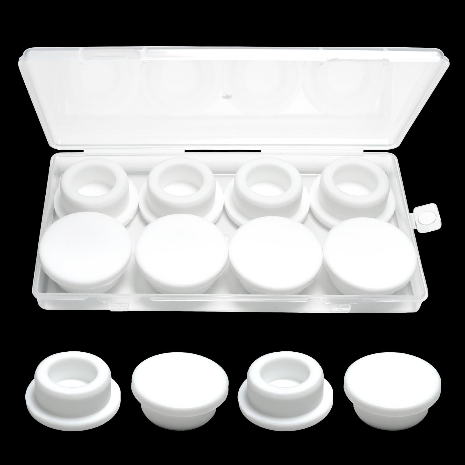 8 Pcs 28 mm/1 in Silicone Rubber Plug for 27 mm Round Holes