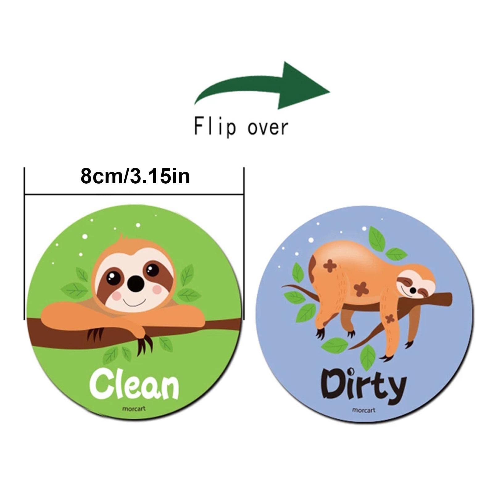 Clean-Dirty-Running vaatwasser magneet (op wit