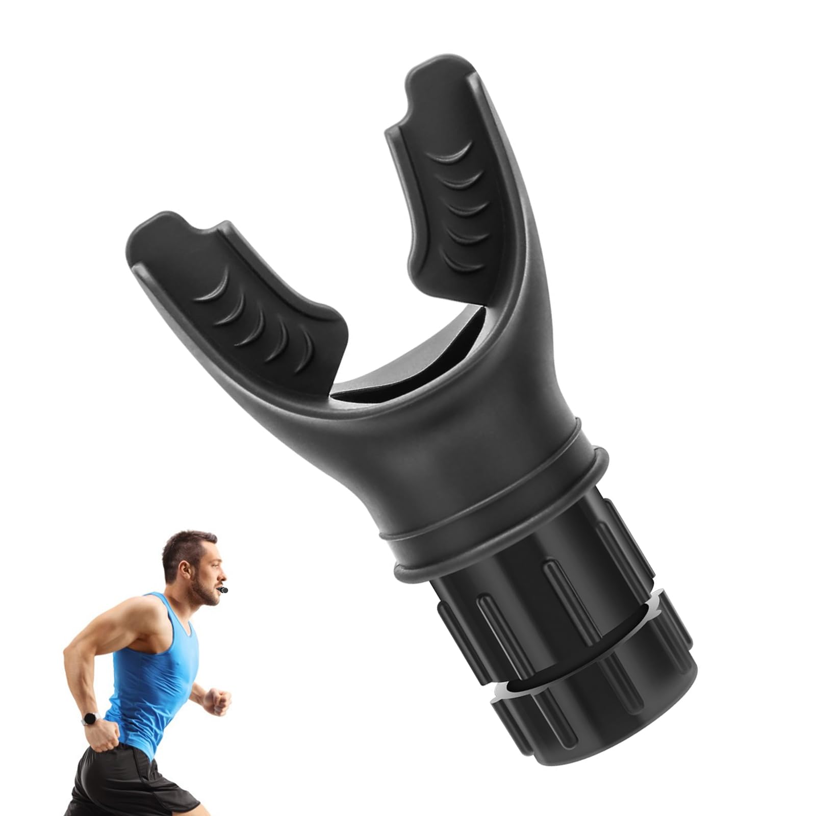 Lung Breathing Exercise Training Device, Portable Breathing Training Device, Breathing Fitness Training Device with Adjustable Resistance Endurance Training Device to Increase Lung Capacity