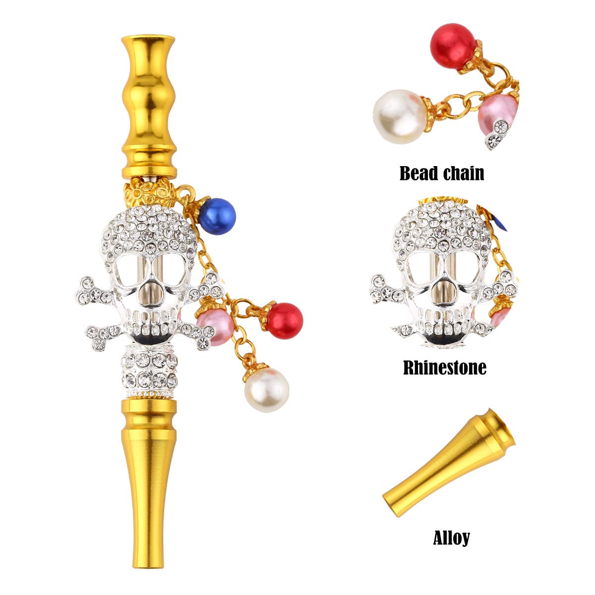 Buy Metallic Diamond Hookah Tips Shisha Nargila Hose Mouth Tips