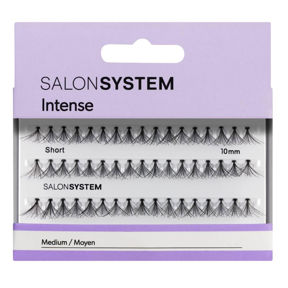 Salon System Individual Re-Usable Extra Volume Intense Eyelashes - Medium - Black