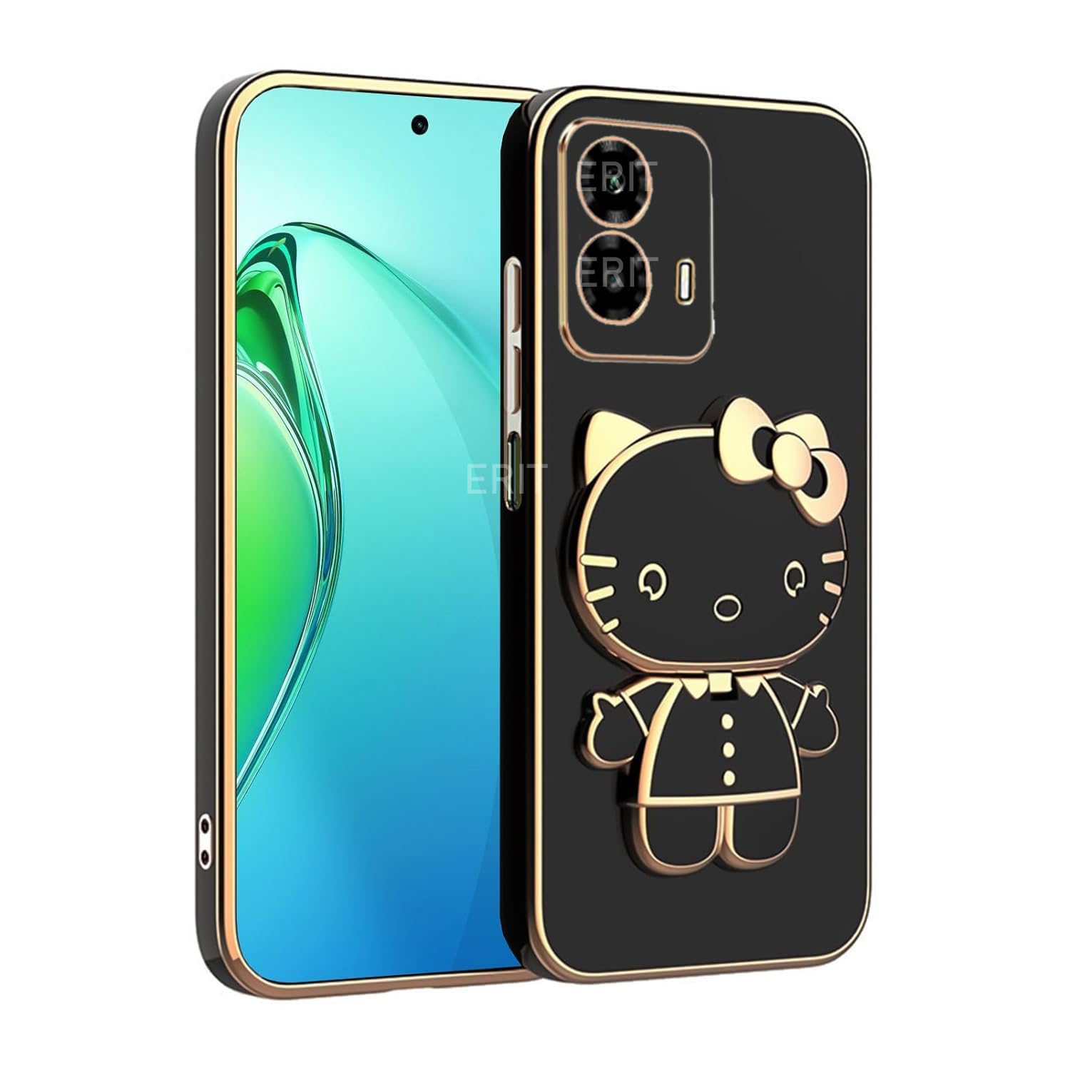 ERIT Thermoplastic Polyurethane 3D Back Cases And Covers Compatible For Moto Edge 50 Fusion Kitty With Stand And Mirror|Camera Protection|Anti-Slip|Folding Stand-Blue (B0D8QRC2KF) Amazon Price History, Amazon Price Tracker