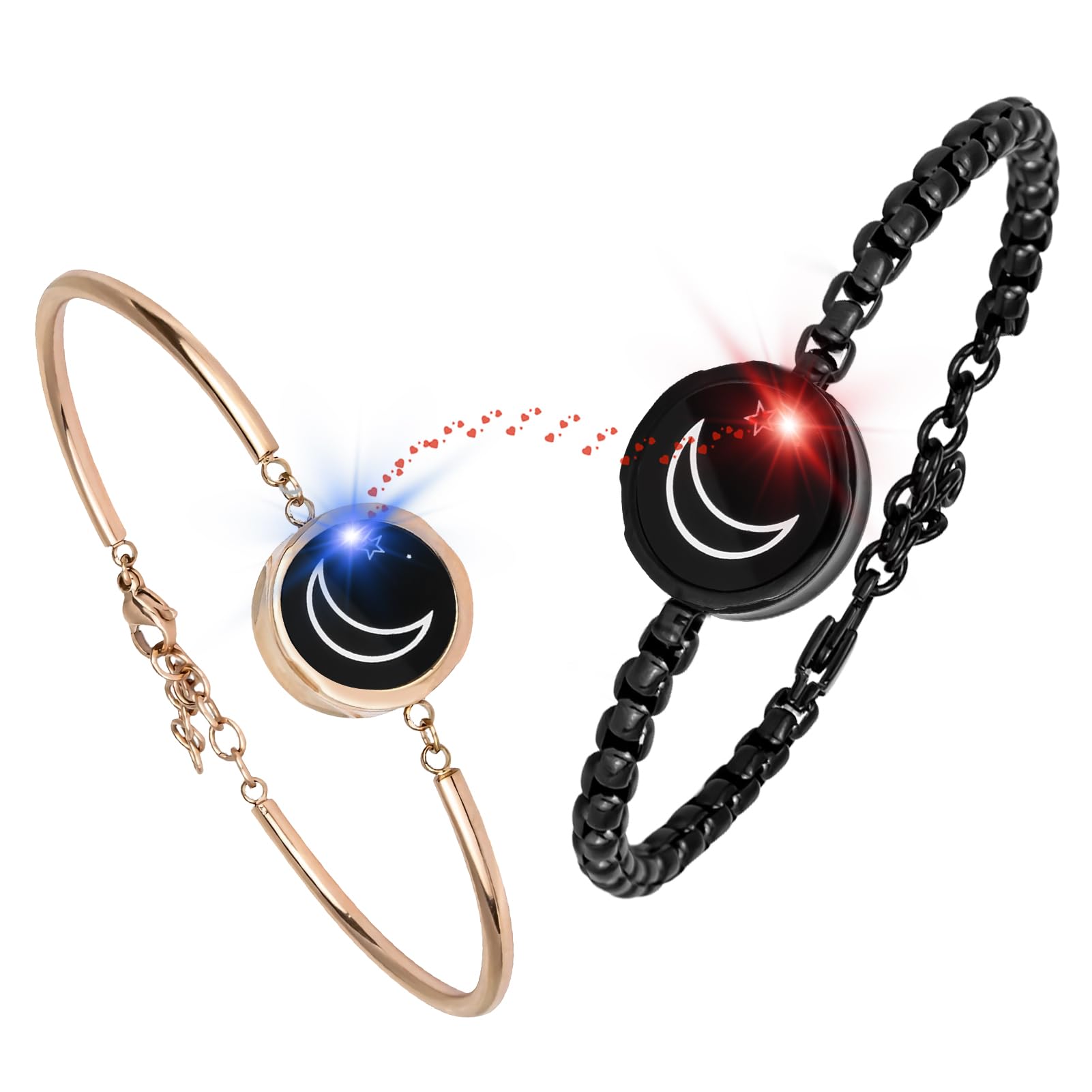 INOWL Long Distance Touch Bracelets, Couple Bracelets, Remote Intelligent Matching Couple Bracelets, Suitable for Long Distance Love Girlfriend Boyfriend to Convey Love and Thoughts of the Jewelry, (B0CTNQXT1P) Amazon Price History, Amazon Price Tracker