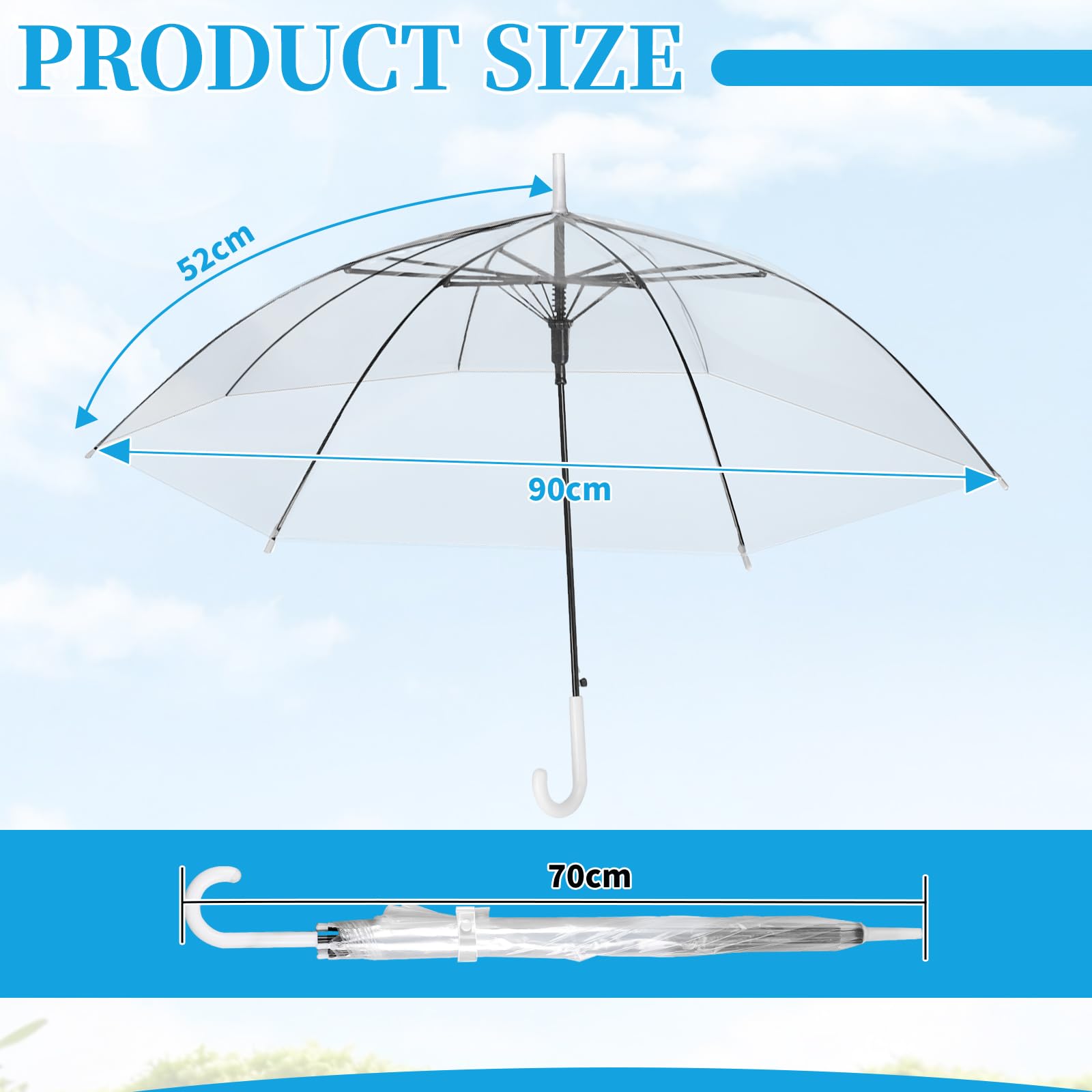 SWAWIS Parasol przezroczysty