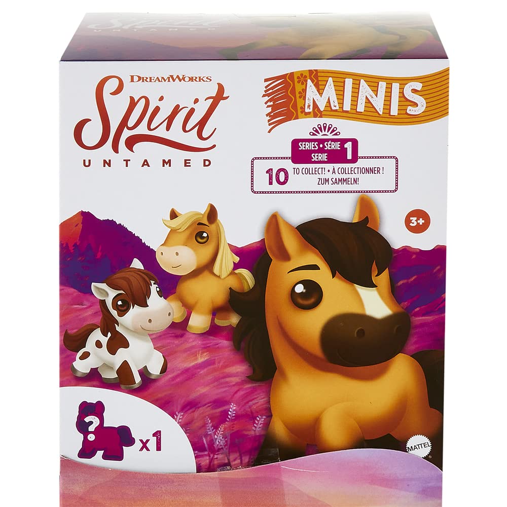 Mini-Sammelfiguren Precious Ponies inspiriert von The Movie Spirit Untamed – Pony Sequoia ~ Weißes Pferd mit weißem Rand ~ ungeöffnete identifizierte blinde Mystery Bag ~ Serie 1