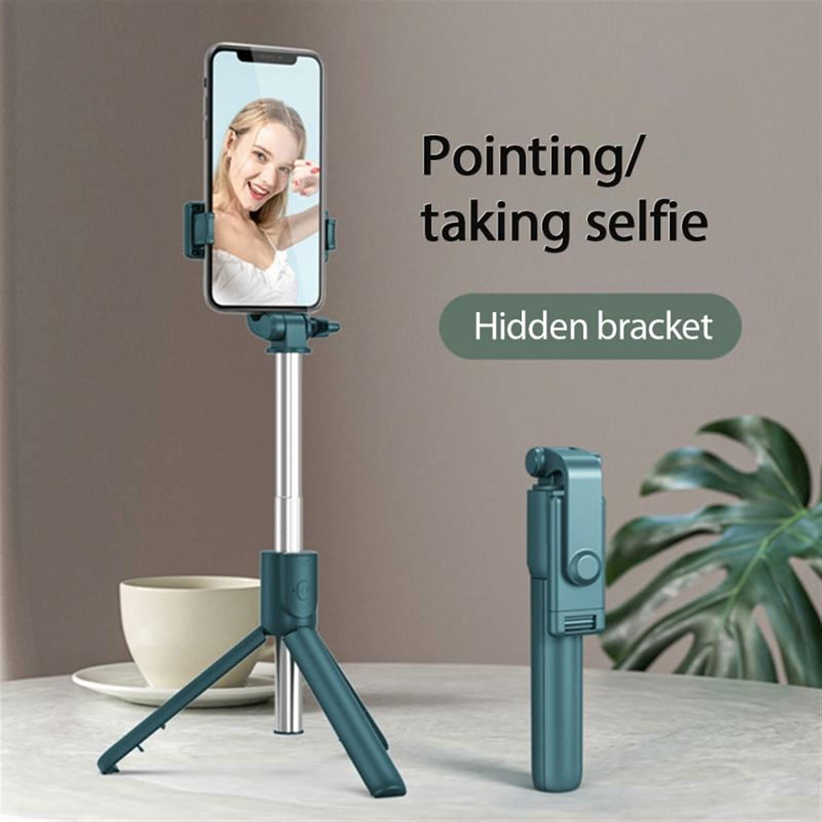 SCRUBY 4 in 1 accessori senza fili del bastone di selfie di Bluetooth con i monopiedi pieghevoli del treppiede
