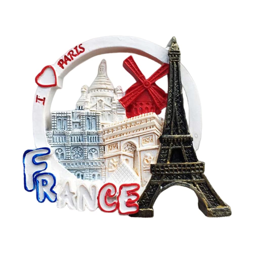 Torre Eiffel Parigi Francia 3D frigorifero magnete viaggio souvenir decorazione frigorifero adesivo magnetico dipinto a mano Craft Collection