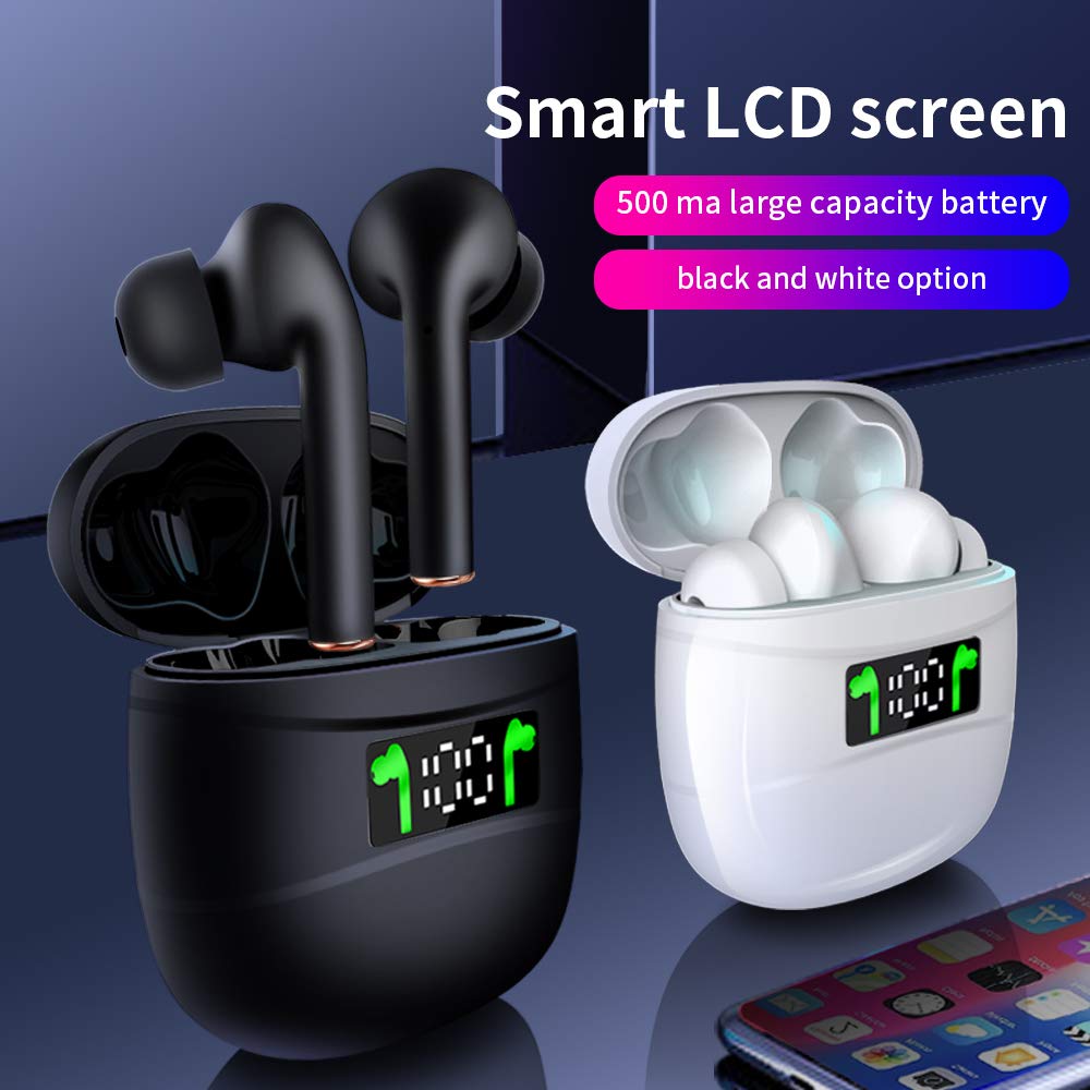 Wireless Earbuds Bluetooth 5 2 Ipx7 Waterproof Headphones With Digital Intelligence Led Display Charging Case Hd Stereo Built In Mic In Ear Sports Earphones For Running Gym Office Black1 Buy Online At Best Price In