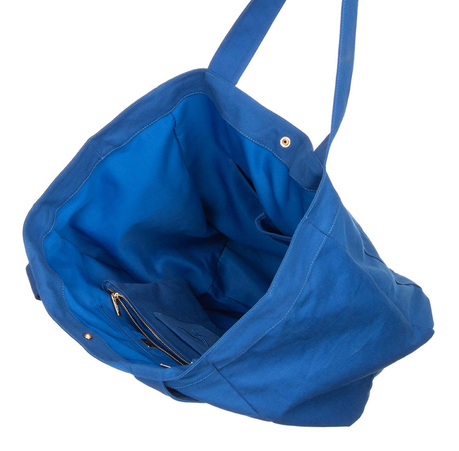 Sansibar Schultertasche Shopper Beach Bag Royal Blue blau