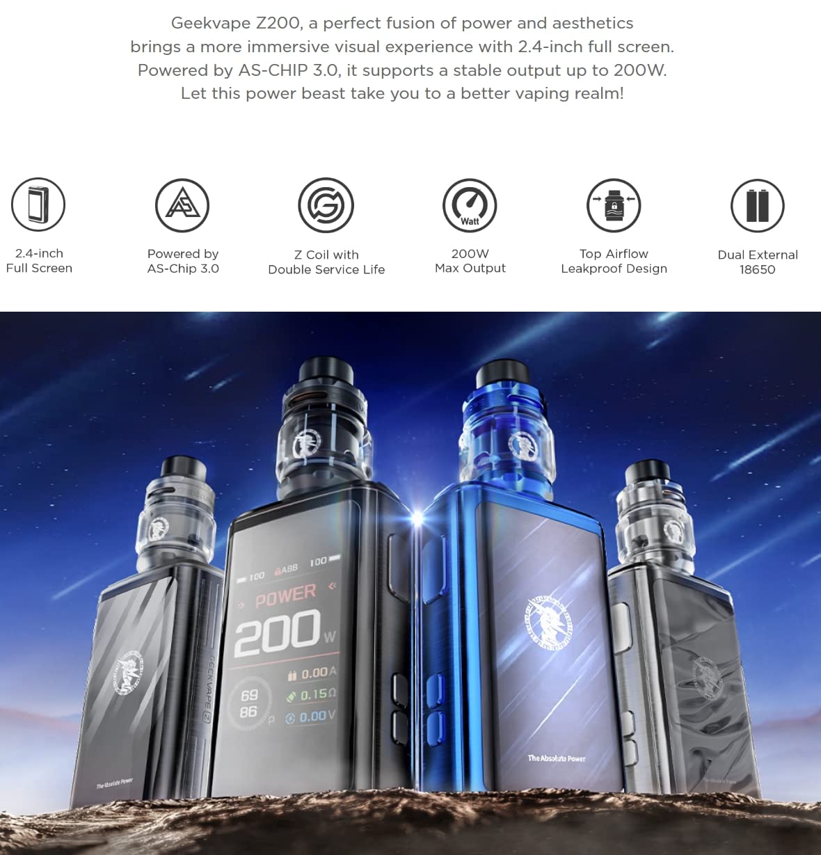 magnum aspire vape GeekVape Z200 Mod main image 1