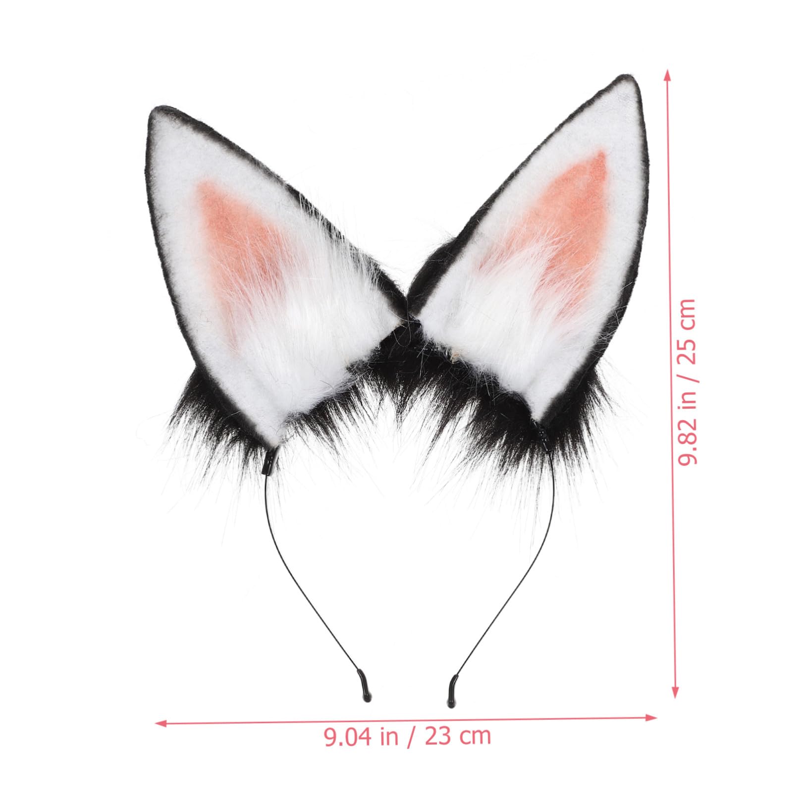 VICASKY 5 Pièces Bandeau Oreilles Lapin Fluffy Accessoire Cosplay Animal Unique et Confortable pour Fête et Usage Quotidien
