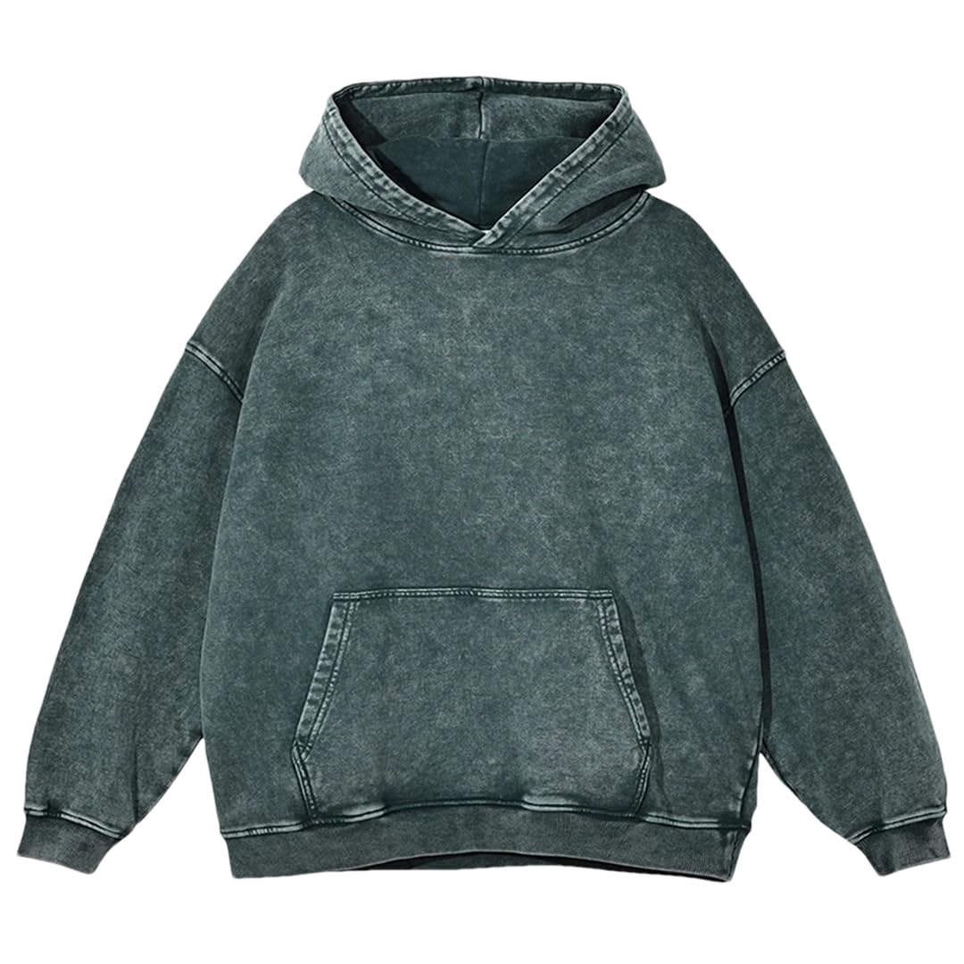 Fnfmrfmr Felpa da donna in cotone con cappuccio vintage hip hop pullover felpa lavata oversize manica goccia cappotto con cappuccio
