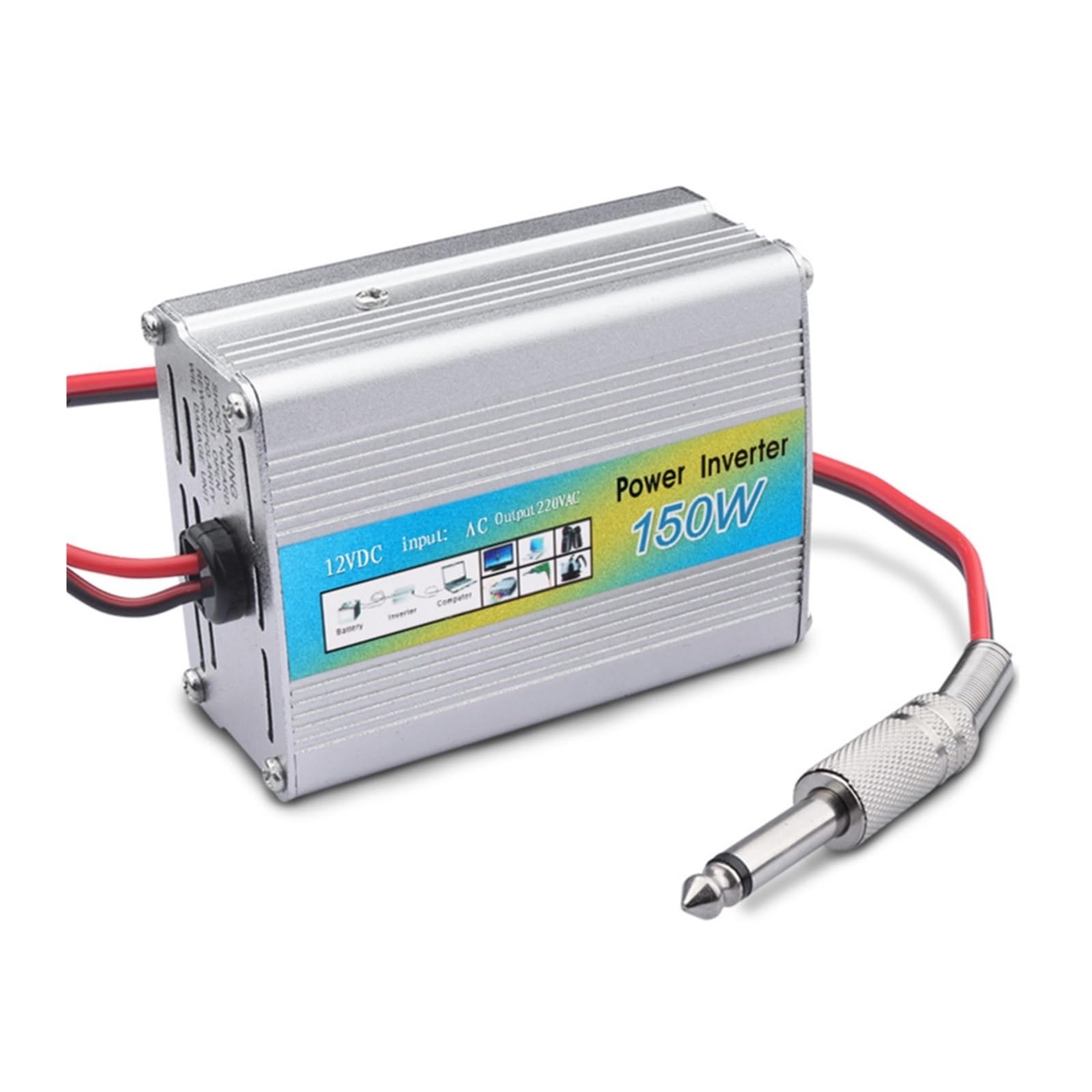 Microinversor Solar Micro Inversor Multifuncional 200W 150W 100W Interfaz De Salida USB Universal De Tres Puertos(150W)