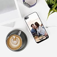 Vista 4 de Funda de teléfono con foto personalizada para iPod Touch 5, 6, 7, texto, logotipo, nombre, delgada, suave, cubierta negra, regalo único de nicho