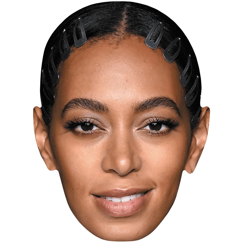Solange (Smile) Celebrity Mask, Flat Card Face, Fancy Dress Mask