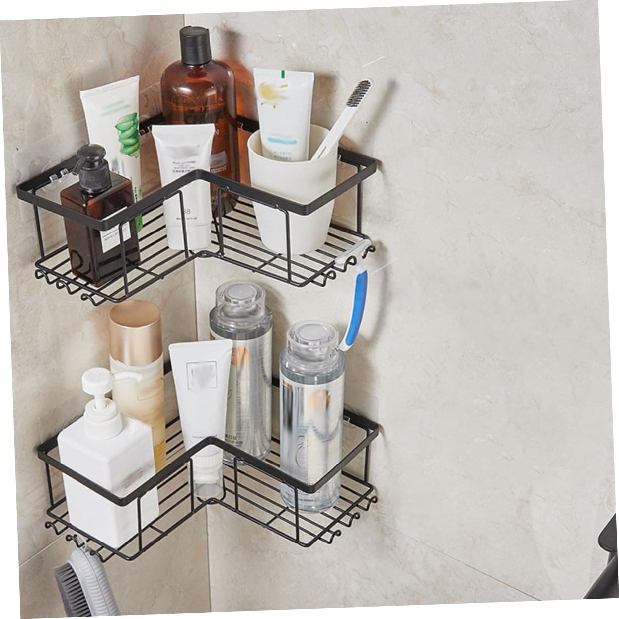 2pezzi Doccia Organizer Mensole Per Doccia Angolare Mensole Nere Per Organizer Angolare Per Mensole Per Per Piccola Mensole Mensole