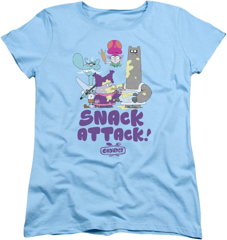 Chowder Cartoon Network Mung Daal Truffles Shnitzel Snack Attack Women's T-Shirt Blue