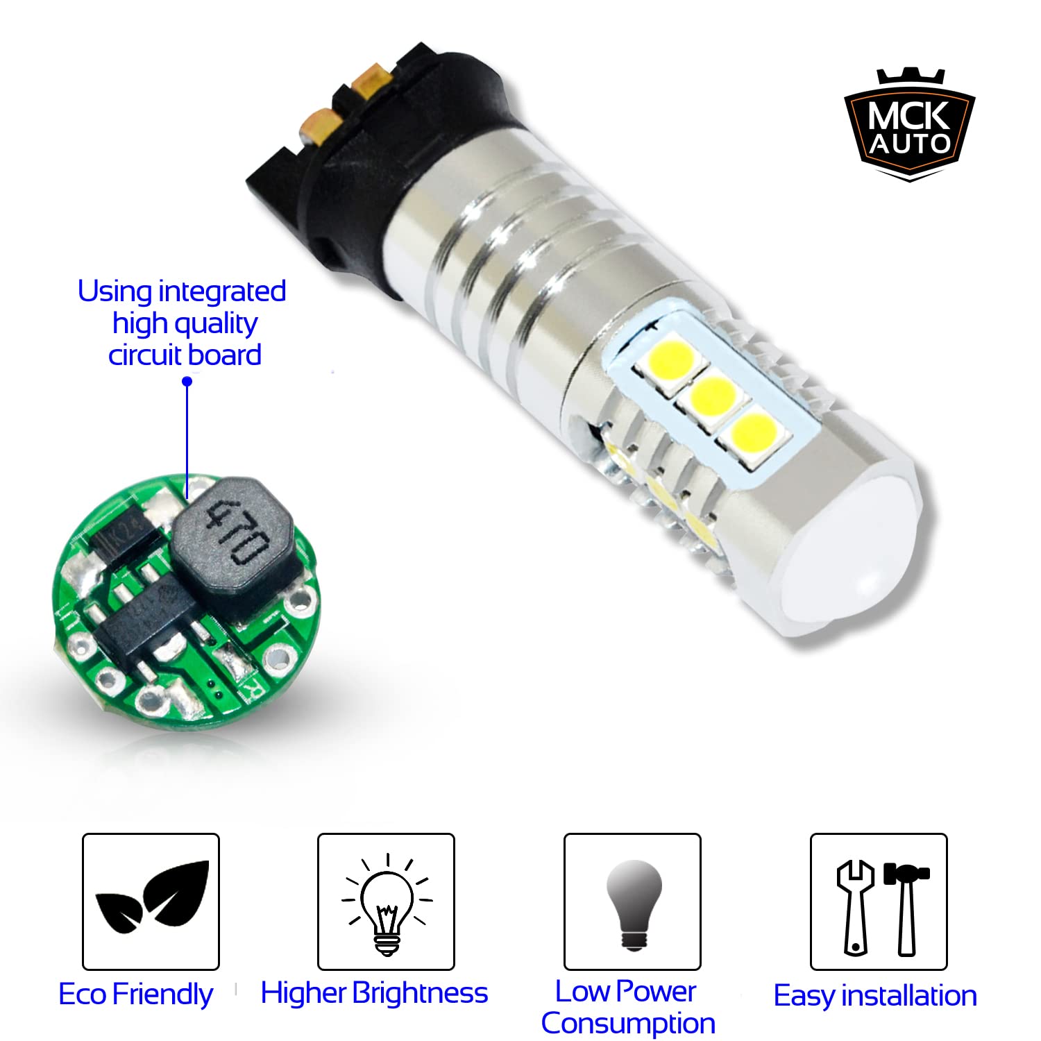 Sostituzione per CanBus LED PW24W Set di lampadine bianche molto chiare e senza errori CC F30