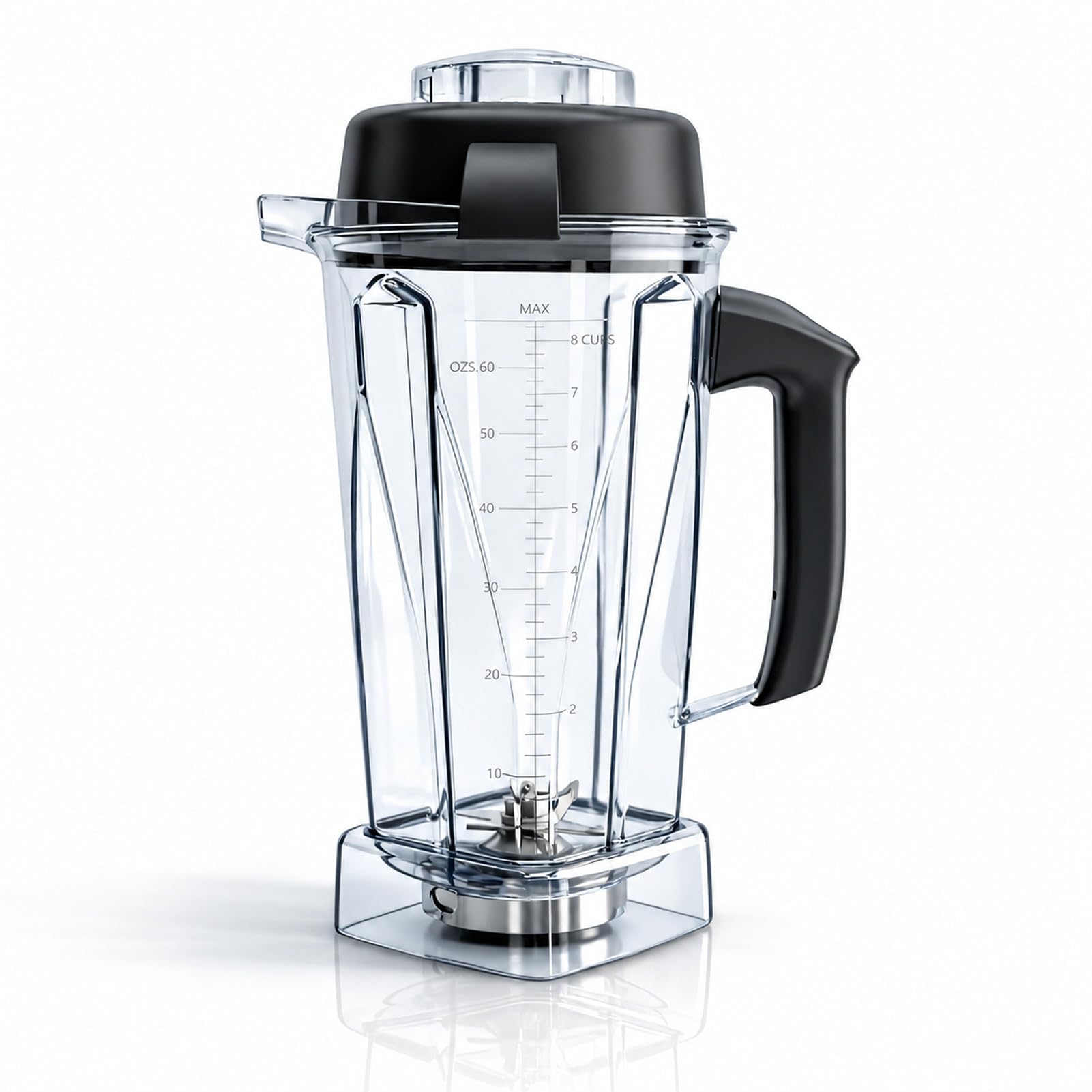 Recipiente de repuesto para jarra de licuadora de 64 onzas compatible con Vitamix 5200, 5300, 6300, 7500, E310, E320, VM0101, VM0103 Classic & Explorian Series, tarro sin BPA con tapa