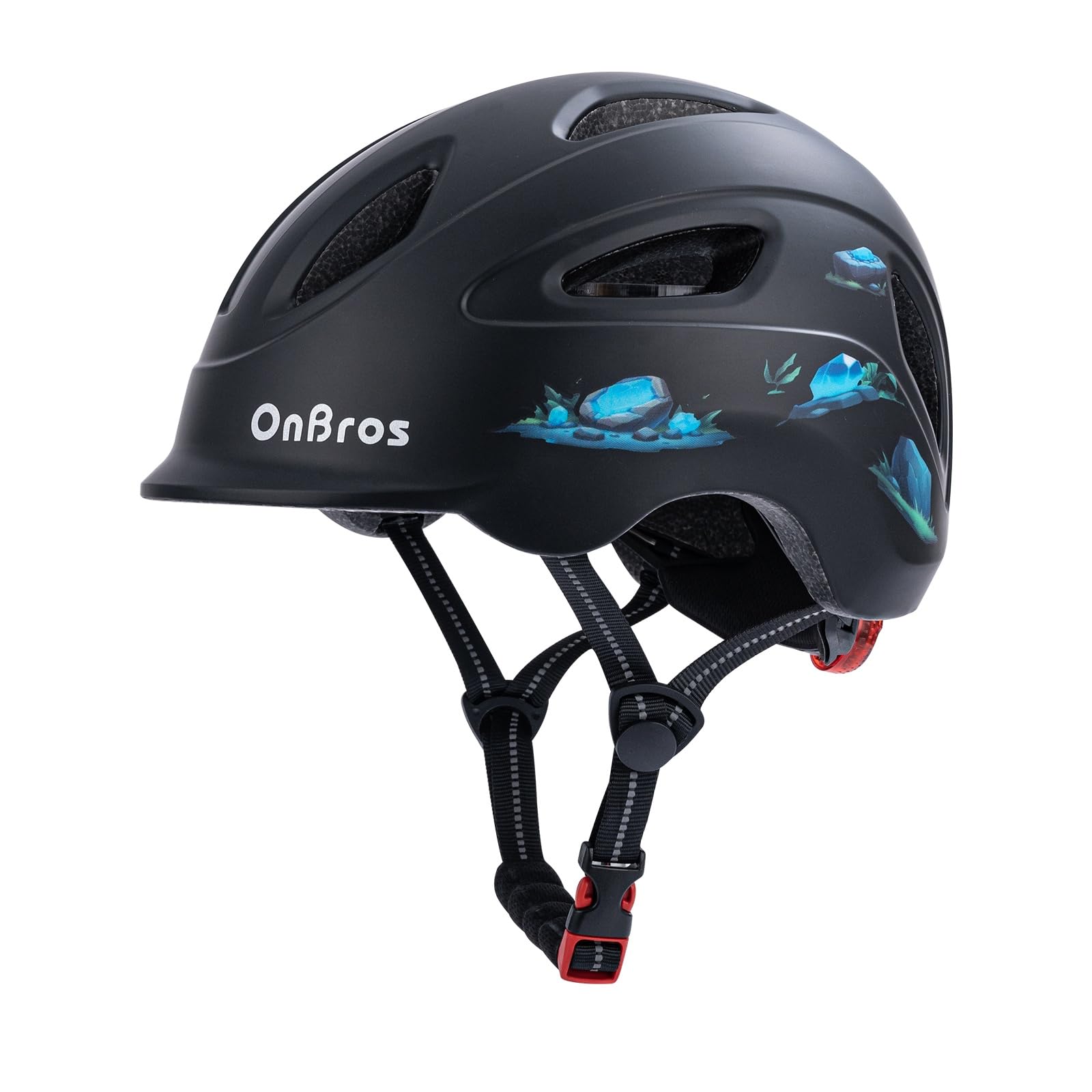 OnBros Kids Bike Helmet with LED Light for Boys Girls 3-8 Years
