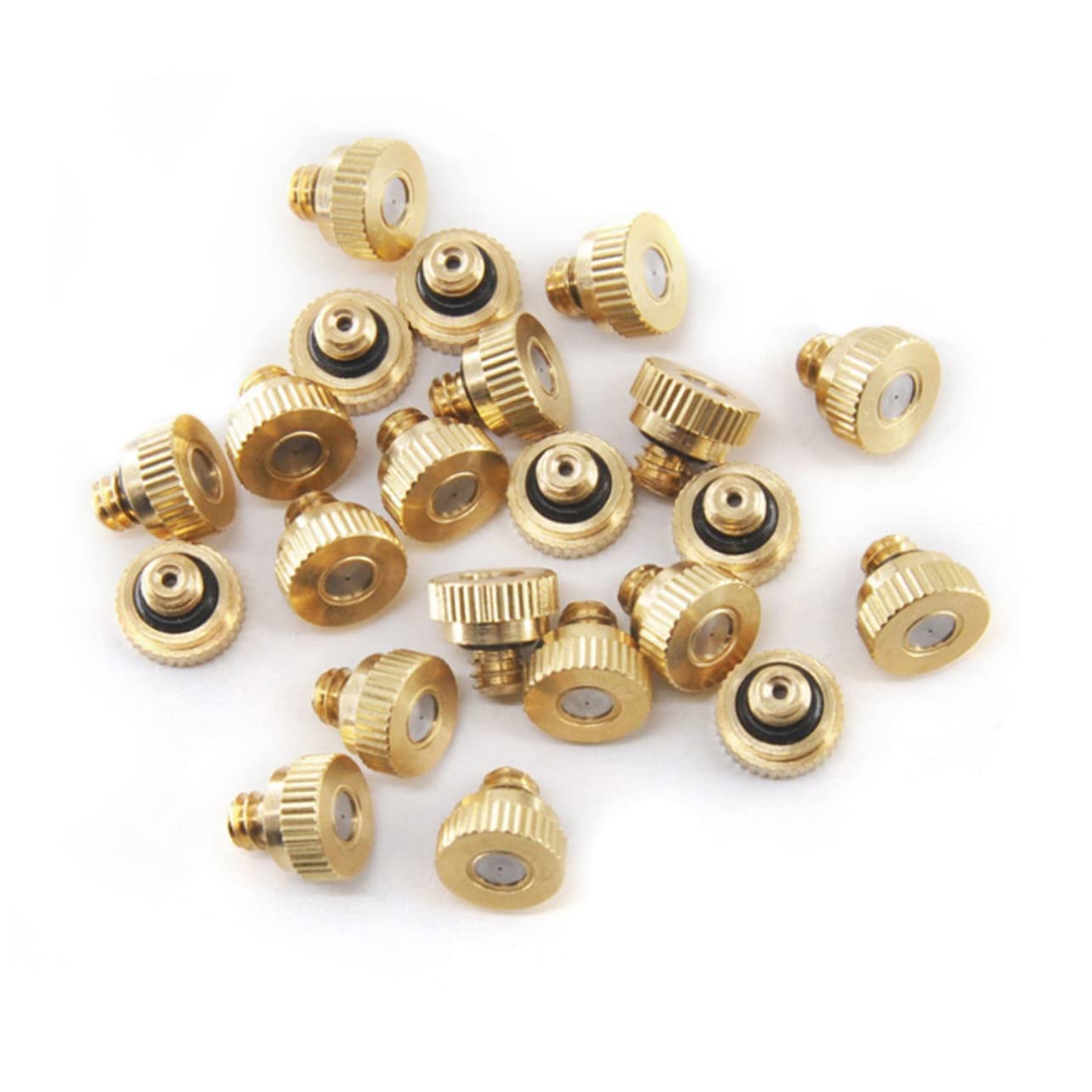 TOYANDONA Lead- Brass Mist Nozzles Set 0.3mm Orifice Easy Install for Misting Systems Landscaping