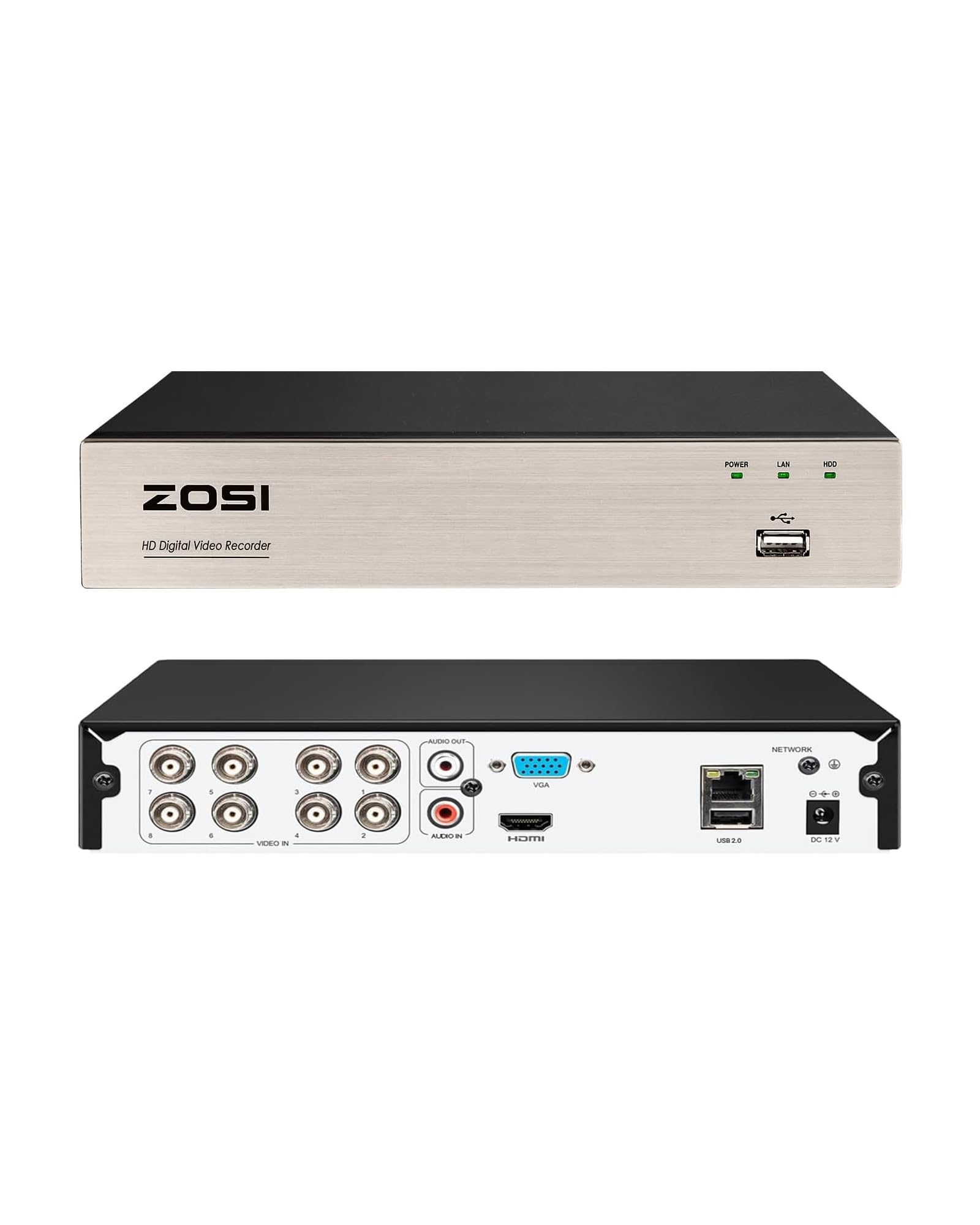 防犯カメラ7channel h.264 digitalvideorecorder Amazon.com : ZOSI 8Channel Surveillance Video Recorders with Human
