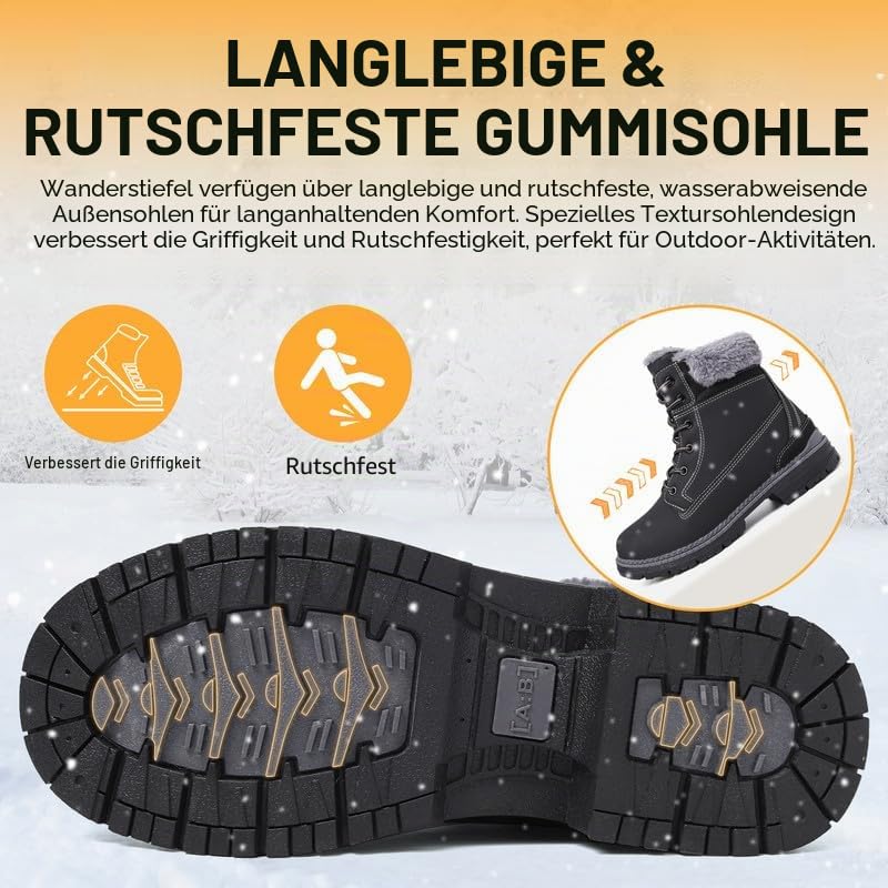 ziitop Winterstiefel Damen Gefüttert Winterschuhe Wasserdicht Schneestiefel Warme Winter Boots Kurzschaft Stiefeletten Bequem Alltag Freizeit Boots