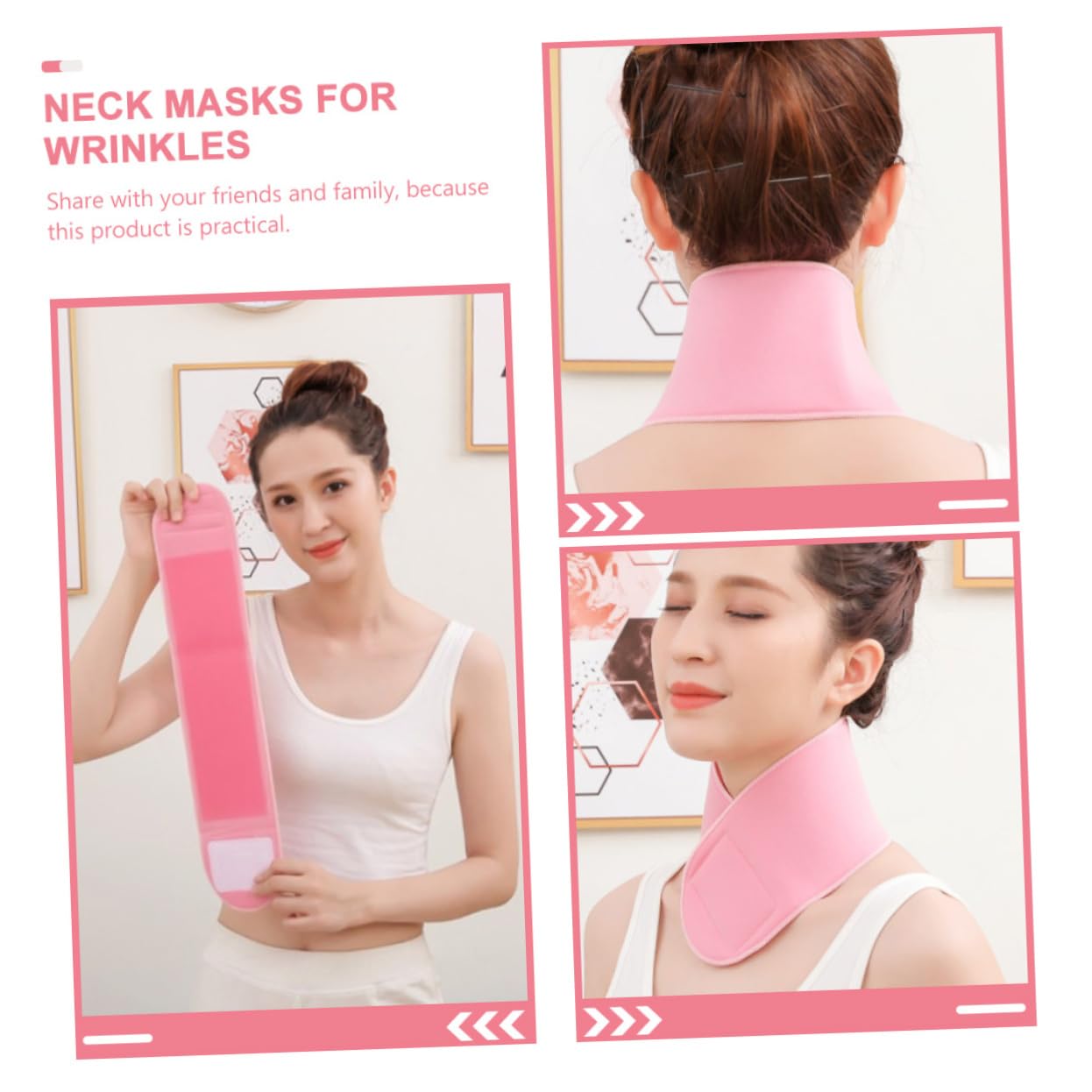 Veemoon 5 Piezas Gel Hidratante Cuello Reafirmante y Antienvejecimiento Con Aceite Reutilizable y Elasticidad de Piel Mujeres