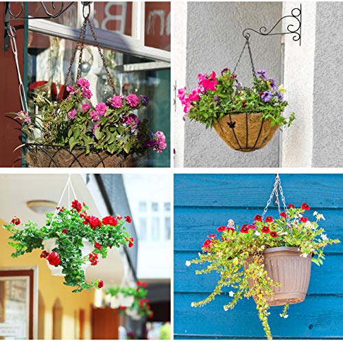 Keileoho 6 Pcs 10 Inches Hanging Plant Bracket, Wall Mount Metal Plant Hanger With Screws, Iron Plant Brackets For Hanging Baskets Plants Flower Wind Chimes Bird Feeders Indoor Outdoor Home Decor #TOP6