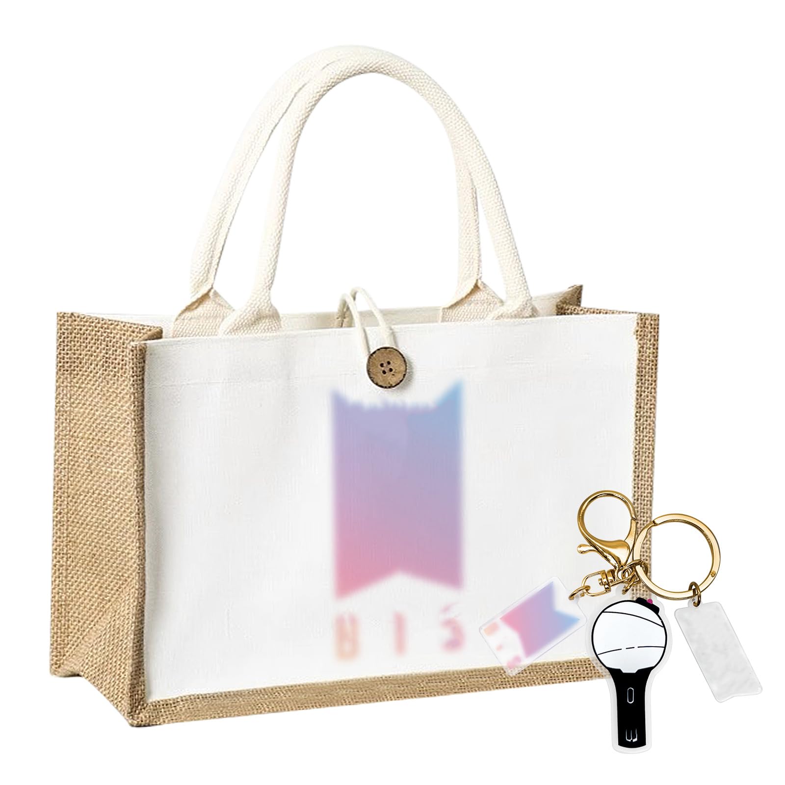 Kanfyyl BT Bag with Keyring, Shopping Bag, Reusable Bags, Gifts For Fans Women, Mom, Teachers, Best Friends, Bridesmaids