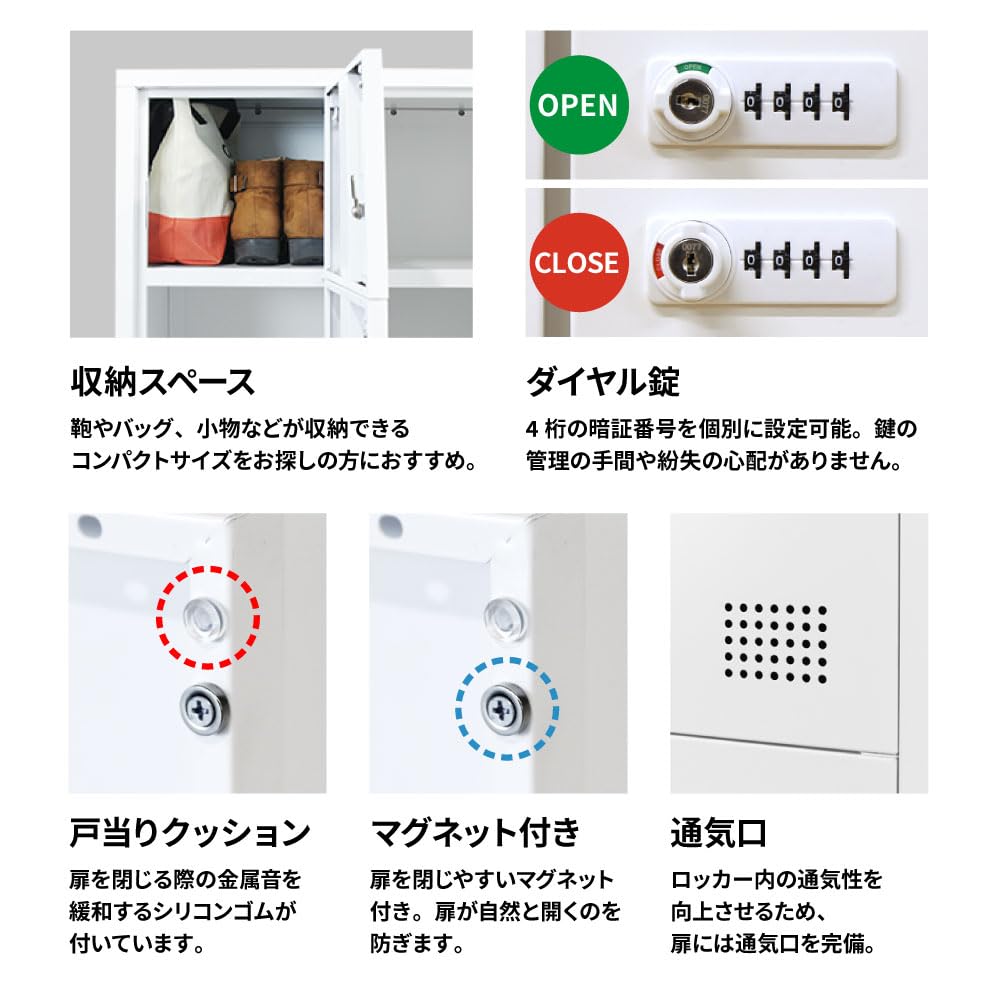 Amazon.co.jp: LOOKIT スチールロッカー 12人用 3列4段 シューズ