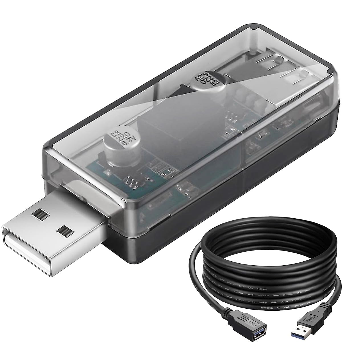 USB Isolator Module ADUM3160 chip USB to USB Voltage Isolator Board Digital Signal Audio Power Isolator 12Mbps USB 2.0 ESD Protection with USB Extension Cable
