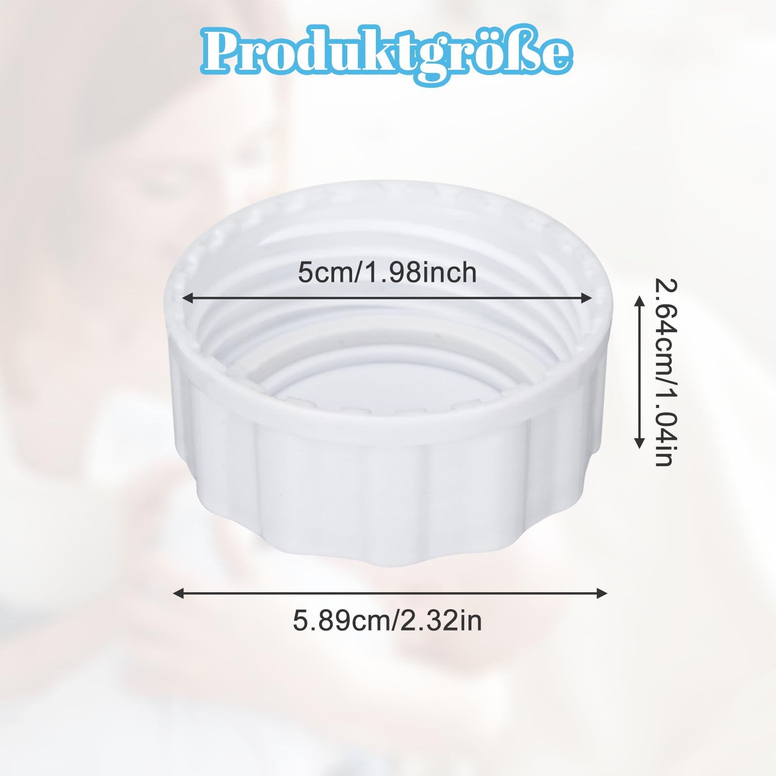 6 chiusure per bottiglie di vetro Philips Avent, coperchio anti-colica con anello di tenuta, chiusura per bottiglie, accessori per viaggi e conservazione (5 cm, bianco)